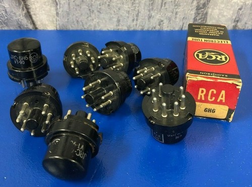 NOS *VINTAGE* 6H6 Doppio Diodo 8 Pin Tubo Metallo Ottale, Doppio Diodo Rilevatore VT-90 - Foto 3 di 5