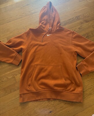 orange nike swoosh hoodie
