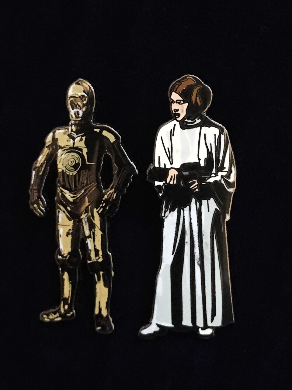 Disney Star Wars Ep. II Attack of the Clones C-3PO Pin 11809 Princess Leia 11819