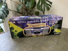Coby CX-244 Portable AM/FM Stereo Cassette Player Recorder New Open Box Boom Box