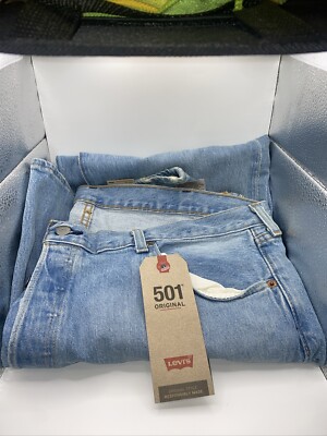 Levis Men s 501 Jeans, Original Fit, Light-indigo, 40W/32L