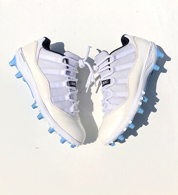 Nike Air Jordan 11 Retro Low TD Football Cleat Columbia UNC Size 10  AO1560-117
