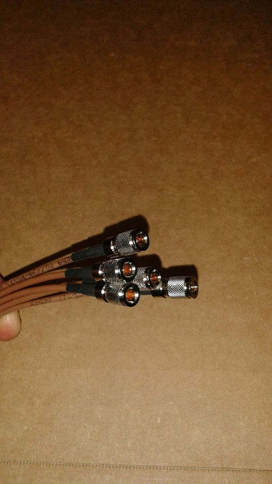 5 pack US MADE  BNC female to 1.0/2.3 DIN male RG179 SDI pigtail cable 75ohm 1ft - Image 3 of 3