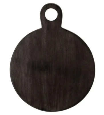 Board Acacia Wood Cheese Black Slate Serving Cutting Handle Natural Ironwood New