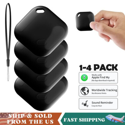 1-4PCS Bluetooth Smart Tracker Tag GPS Key Bag Pet Finder for Apple Find My iOS