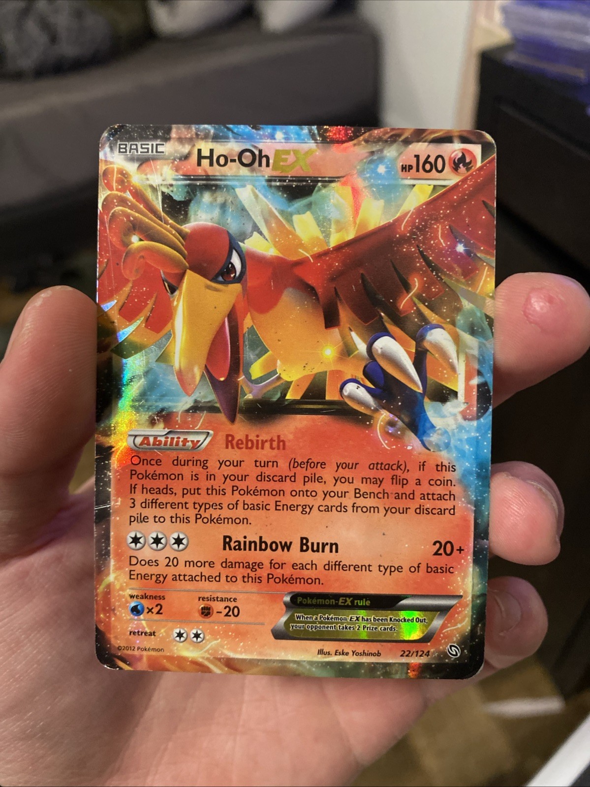 Ho-Oh Ex ⭐️ 22/124 - 2012 Black & White Dragons Exalted - Pokemon Card TCG