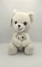 Vintage 1977 Dakin Mama  Baby White Bear 9"