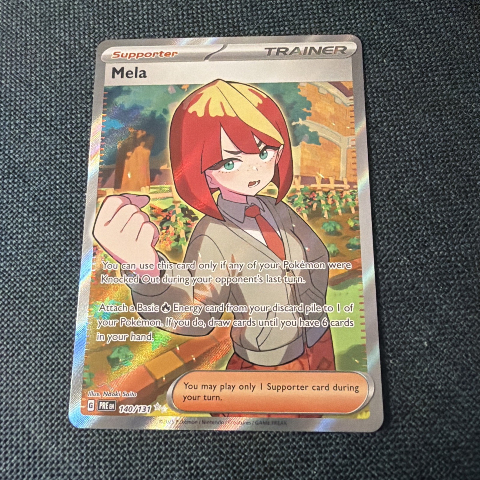 Mela 140/131 Prismatic Evolutions Full Art Ultra Rare Pokemon TCG Card NM