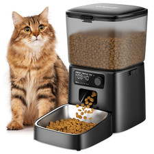 3.5L Automatic Cat Feeder Timed Auto Pet Food Dispenser Stainless Steel Bowl