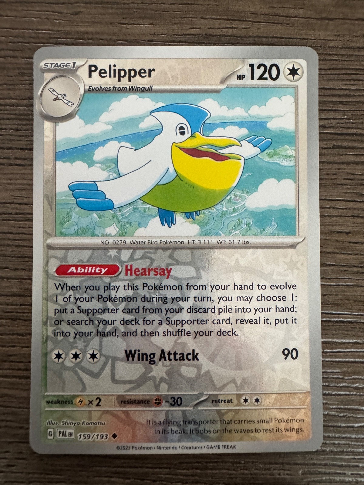 Pokemon - Pelipper - 159/193 - Reverse Holo  - Paldea Evolved - NM/M