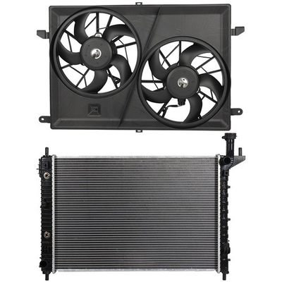 #ad 1x Radiator 1x Cooling Fan For 2009 2017 Chevrolet Traverse 2007 16 GMC Acadia $179.32