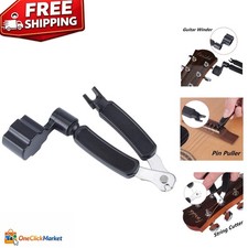 3-in-1 Guitar String Winder, Cutter  Bridge Pin Puller   Easy Restring Tool