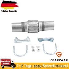 Flexrohr Auspuff + 2x Schellen Ø45 Edelstahl Geeignet für Mercedes Ersatz für VW