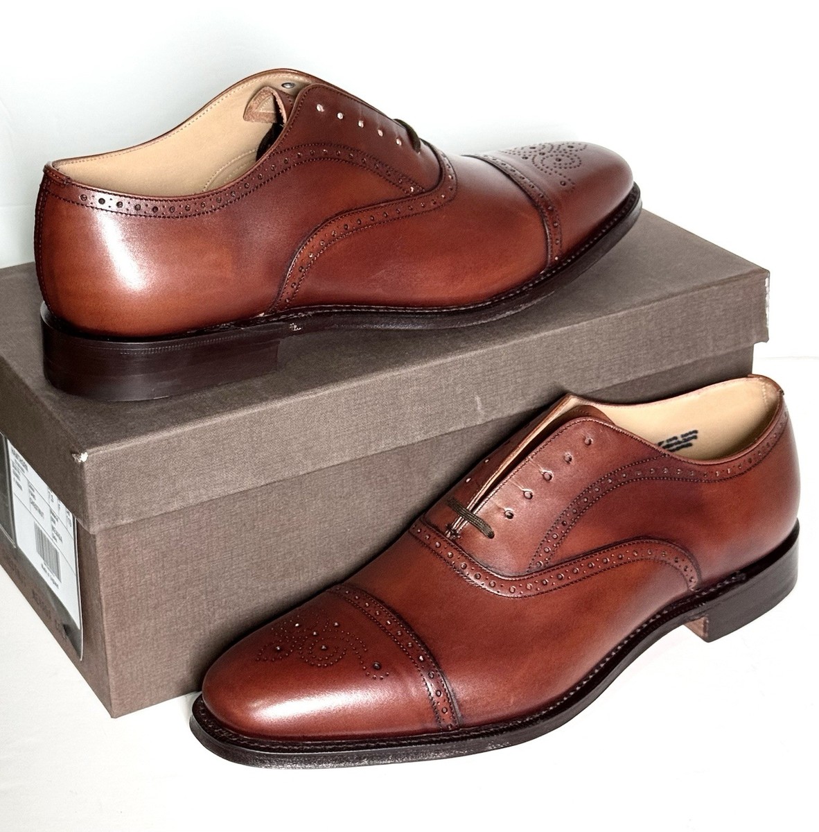 新品　Church’s HAWTHORN 7F chestnut NEW CHURCH'S English Shoes HAWTHORN Chestnut Leather Cap Toe UK7