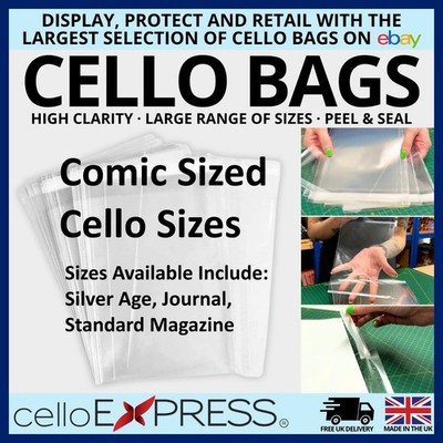 Klare Cellophan Cello Display Beutel Selbstklebende Tasche für Magazine - Display Hülle
