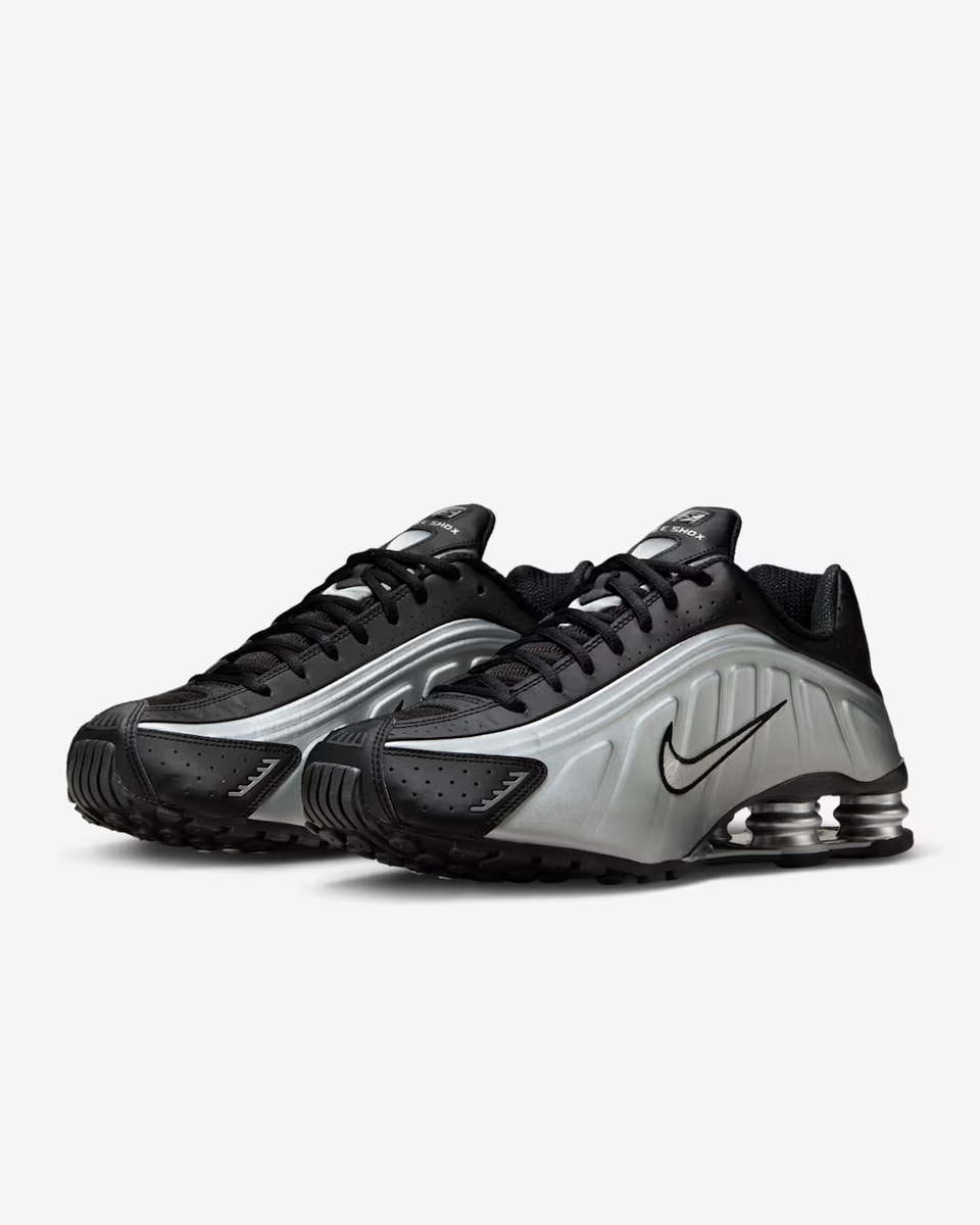 Nike Shox R4 Metallic Silver Black HQ1988-007 Men's Sizes | eBay