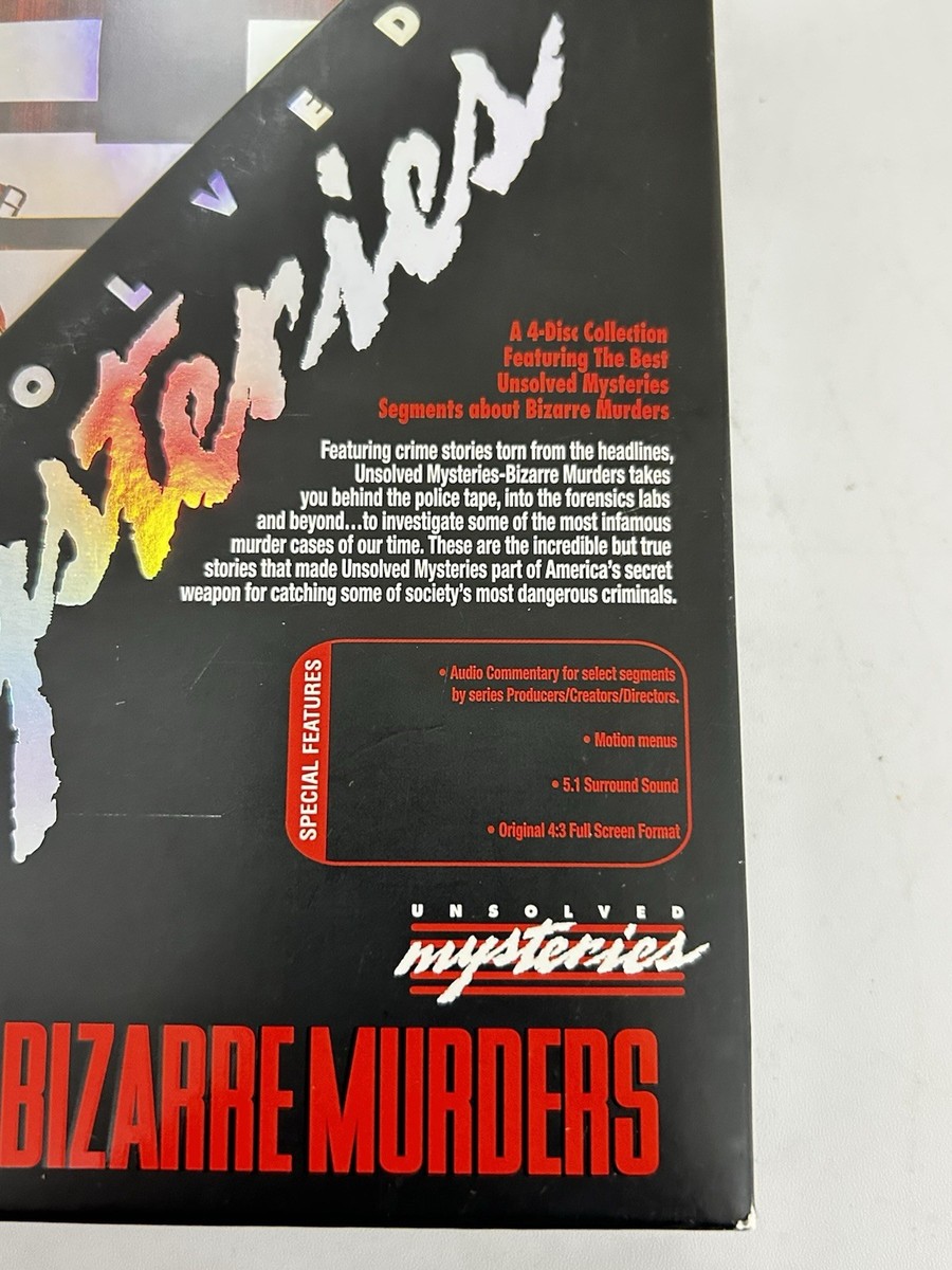 Unsolved Mysteries - Bizarre Murders (DVD, 2005, 4-Disc Set) *RARE