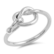 Sterling Silver Love Infinity knot Design Ring
