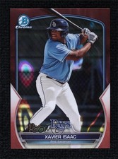2023 Bowman Draft Chrome Rose Gold Lava Refractor 9/10 Xavier Isaac 03wt