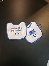 NFL Team Apparel Indianapolis Colts Lot of 2 Baby Bibs