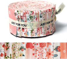 50Pcs Jelly Roll Fabrics for Quilting, 2.5 Inch Wide Floral Assorted Jellyroll C