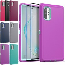 For Samsung Galaxy Note 10/10 Plus Case Heavy Duty Rugged Cover / Tempered Glass