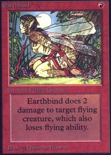 MTG Earthbind, Beta, Heavily Played, English