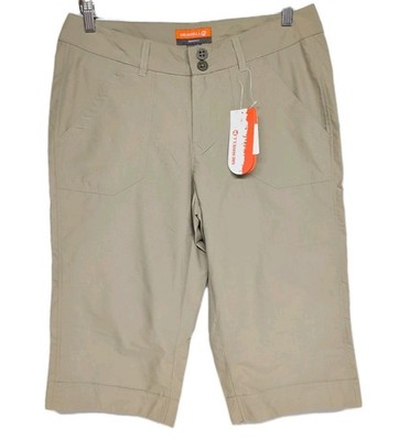 Merrell Select Wick Capri Womens Size 10 Inseam 18'' Tan Hiking Camping 50+UPF 
