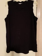 WOMEN'S CLOTHING / PULLOVER TOP/ PLEIONE/ SLEEVELESS/ BLACK / MEDIUM