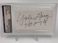 YALE LARY PSA AUTO Authentic Signed Card HOF DETROIT LIONS