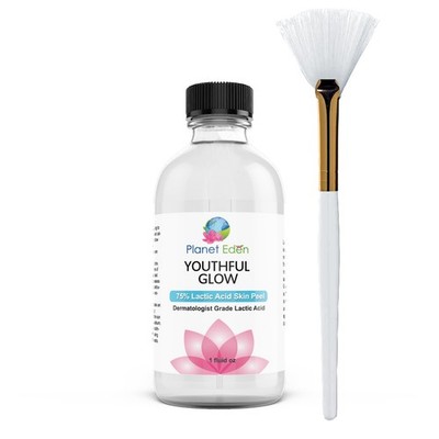 75% Lactic Acid Chemical Peel + Fan Brush | Radiant-Looking Skin | Pro Strength