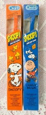 Vtg 1985 Set of 2 Oral B PEANUTS Snoopy Charlie Brown Toothbrushes NOS Sealed