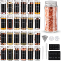 GewüRzgläSer 24 StüCk 120Ml Silikon Mit Etiketten Trichter GewüRzdosen KüChe
