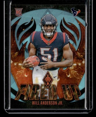 2023 Panini Phoenix #FU-18 Will Anderson Jr. Fired Up Teal #/125