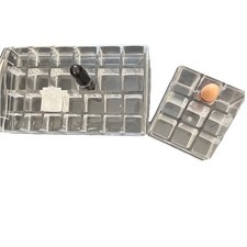 Clear Lipstick Holder Display Case Acrylic Holds 24 pcs Vanity Storage 9 Pcs