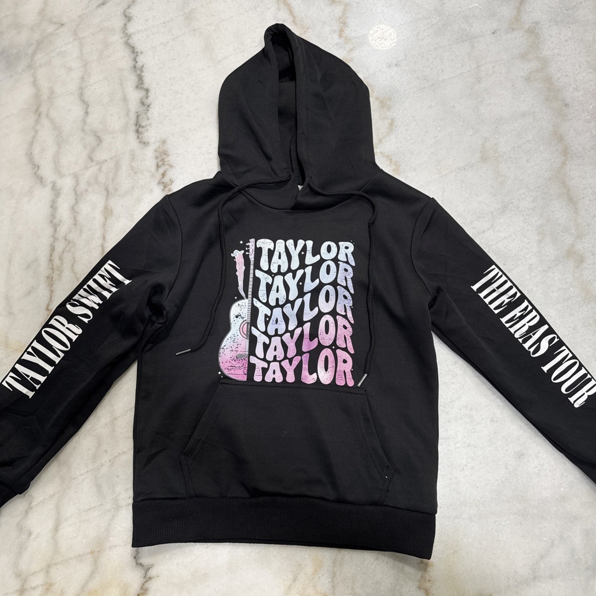 Taylor Swift The Eras Tour Hoodie Sweatshirt Kids 5-6y Black