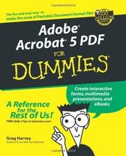 ADOBE ACROBAT 5 PDF FOR DUMMIES By Greg Harvey Mint Condition