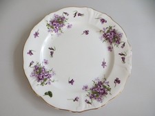 VINTAGE HAMERSLEY BONE PORCELANA OBIAD 10,5" (27 CM) TALERZ - WIKTORIAŃSKIE FIOŁKI