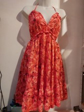 Shein. Pink/orange Pattern Dress.  Size 10