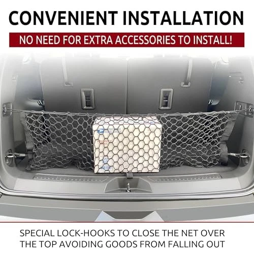 Stretchable Truck Bed Cargo Net 4x4–7x7 ft with Hooks for GMC Acadia Buick Encla Foto 2 de 4