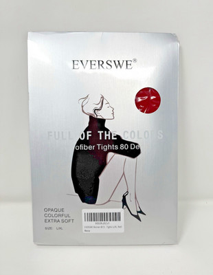 Everswe Red Microfiber Tights 80 Den Opaque Extra Soft, L/XL