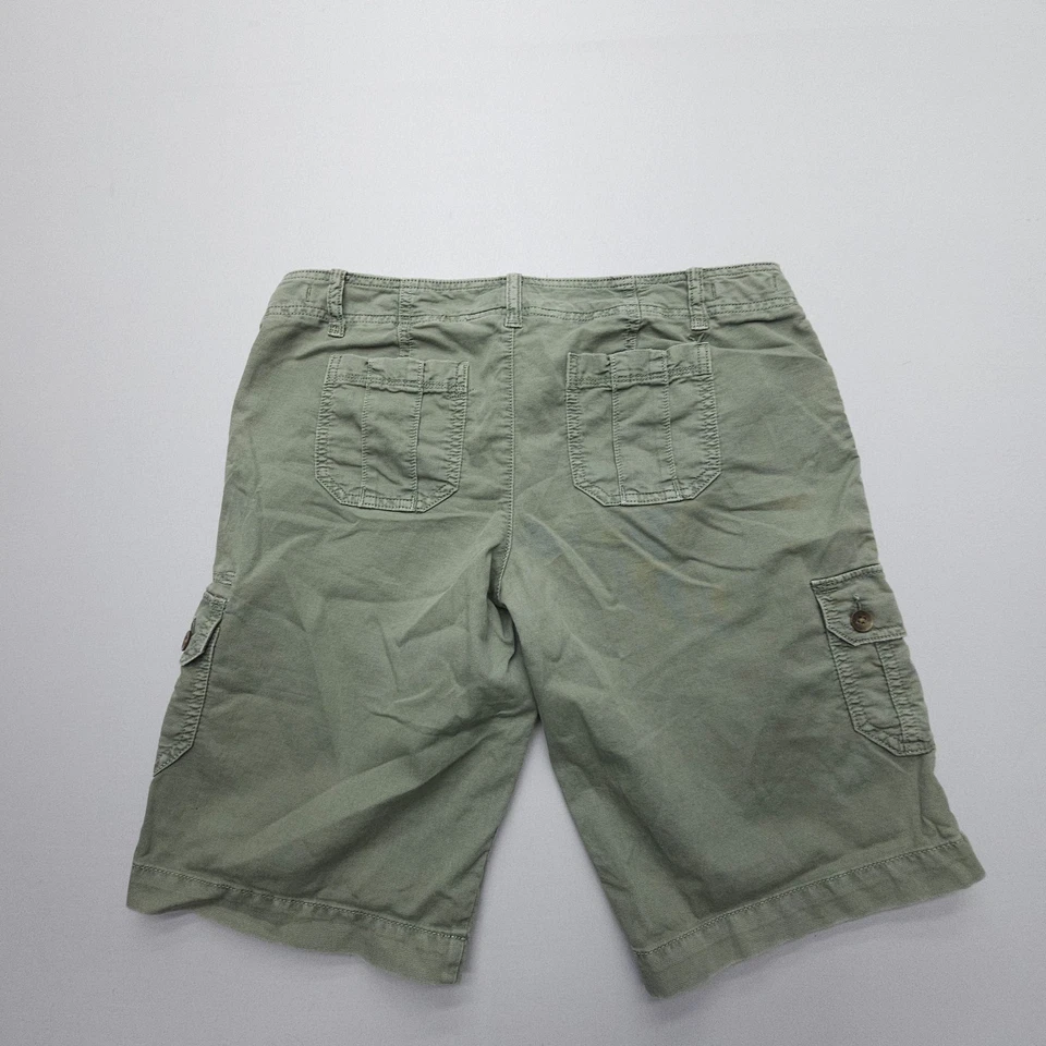 Camisas bermudas American Eagle Y2K cintura baixa tamanho 4 verde mini bolsos de carga anos 2000 - Imagem 2 de 4