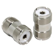 Ancable 2-Pack SO-239 / PL-259 UHF Female to Coax Cable Barrel Silver