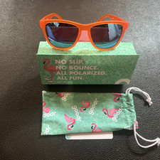 Goodr Polarized Sunglasses Orange Frame Donkey Goggles Brand New With Case