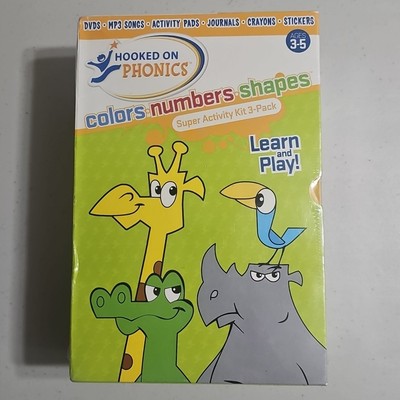 Hooked on Phonics: Colors, Numbers, and Shapes Super Activity Kit 3-Pack W/cds