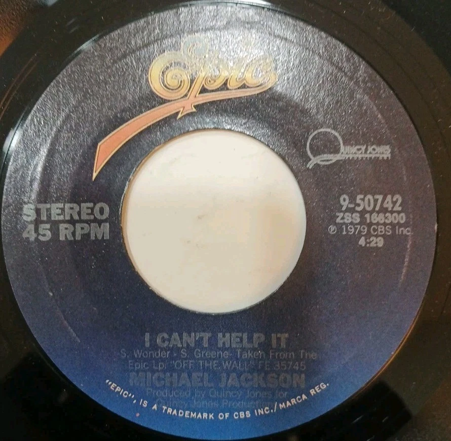 Michael Jackson~Don't Stop Til You Get Enough~I Cant Help It~1979~45rpm Vinyl - Image 4 of 4