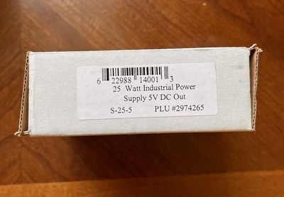 New MEAN WELL S-25-5 Switching Industrial Power Supply Output 5 Volts 5 Amps
