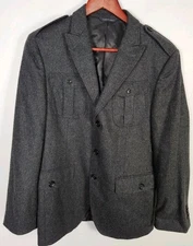 NWT Banana Republic Tailored Fit Wool Military Field Jacket Size 38S #0577