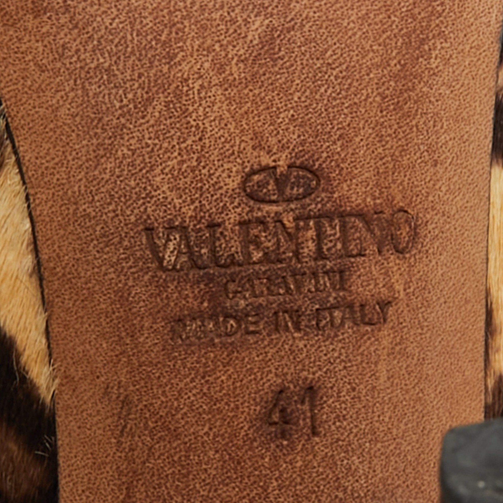 Valentino Rockstud Size 41 Multicolor Calf Hair and Leather Pumps thumbnail 8