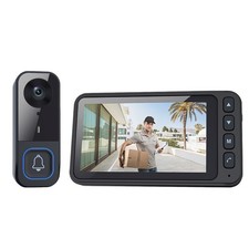 Wireless HD Video Doorbell with 4.5'' Indoor Monitor No WiFi 2-Way Talk Doorbell